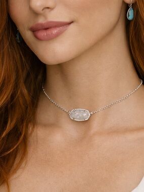 Kendra Scott Elisa druzy Elegant gold Pendant Necklace